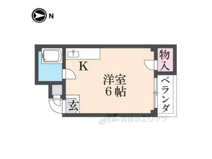 坂本マンション(ワンルーム/2階)の間取り写真