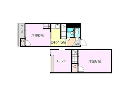 ファースト・ステージ(1SLDK/4階)の間取り写真