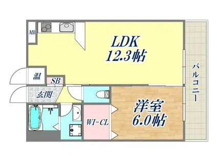 レジデンスファーベス(1LDK/1階)の間取り写真