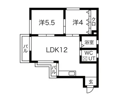 マンションオックス(2LDK/3階)の間取り写真