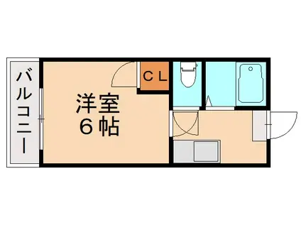 イースピア浅川(1K/2階)の間取り写真