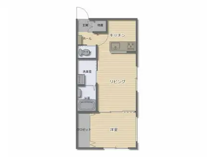 富良野市若松町AP(1K/1階)の間取り写真