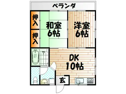 SINI LINTU(2LDK/1階)の間取り写真