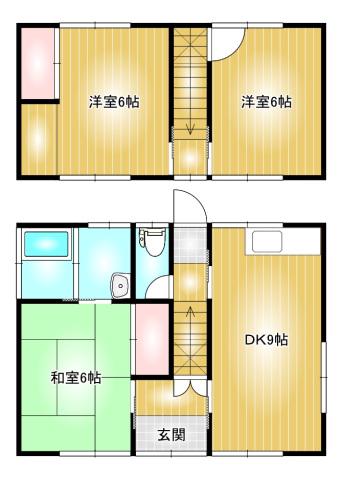 黒崎H様戸建(3DK/1階)の間取り写真