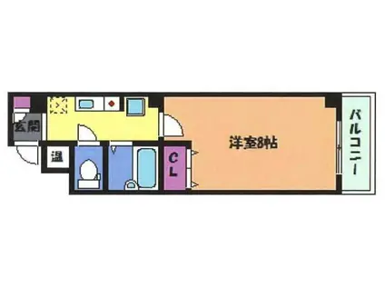 ヴィラ神戸II(1K/5階)の間取り写真