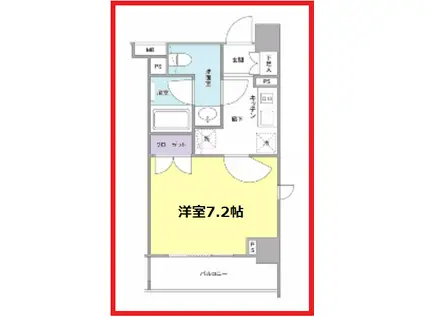 ロティスコート(1K/3階)の間取り写真