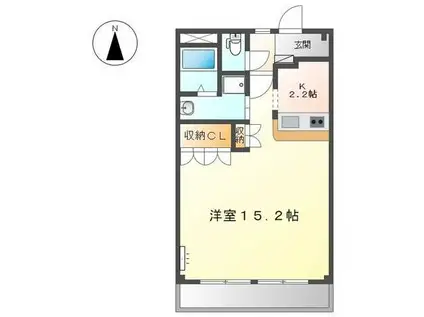 エスポアFUJI(ワンルーム/2階)の間取り写真