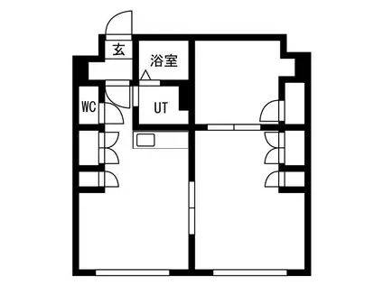 アイホーム銭函(1SLDK/4階)の間取り写真