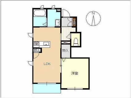 MINE HOUSE(1LDK/1階)の間取り写真