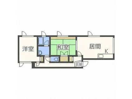 アイリスS(2LDK/2階)の間取り写真