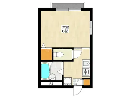 アネックス白鷺(1K/2階)の間取り写真