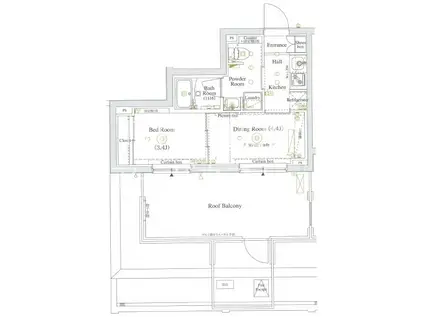 ARKMARK三軒茶屋(1DK/4階)の間取り写真