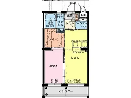 BIJL(1LDK/3階)の間取り写真