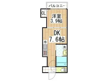 GRAND SUN(1LDK/3階)の間取り写真