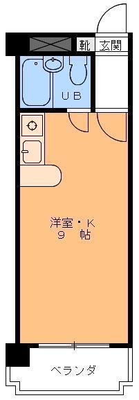 サニーハイツ西長戸(ワンルーム/1階)の間取り写真