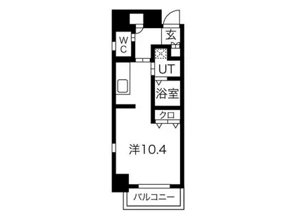 ベルルージュ中村公園(1K/3階)の間取り写真