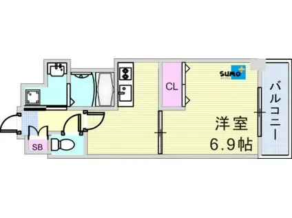 ST.HILLS(1DK/3階)の間取り写真