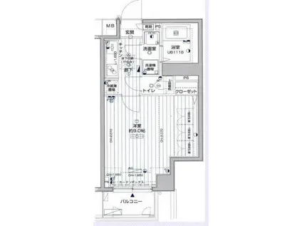 菱和パレス世田谷桜新町(1K/1階)の間取り写真