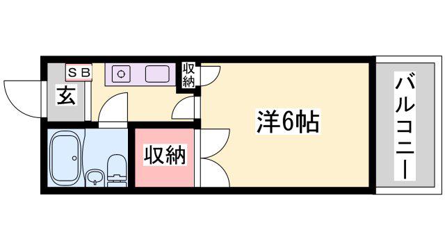 コーポ明日香(1K/2階)の間取り写真