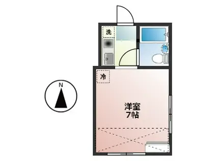 和良比コーポ(ワンルーム/2階)の間取り写真