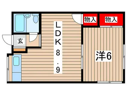 プラザドゥサン(1LDK/1階)の間取り写真