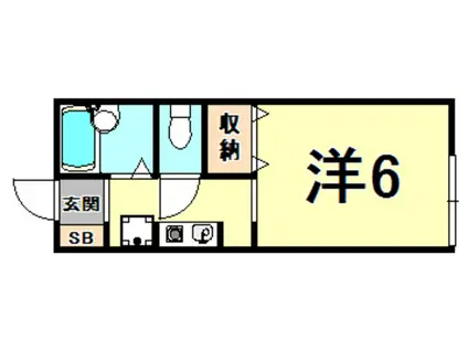エスペランサ(1K/2階)の間取り写真