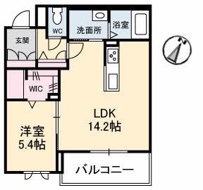 NEO ジョリカ(1LDK/2階)の間取り写真