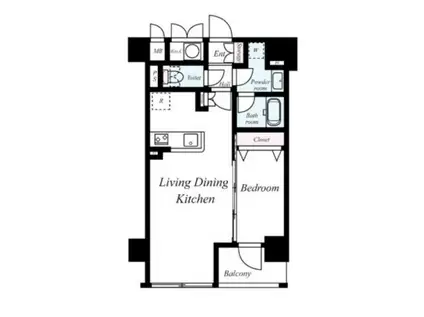 ルジェンテ・リベル日本橋濱町(1LDK/7階)の間取り写真