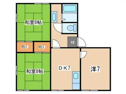 サンベルテ戸塚E棟(3DK/1階)の間取り写真