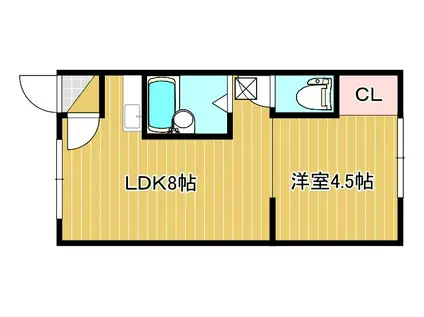 第36日研ハイツ(1LDK/2階)の間取り写真