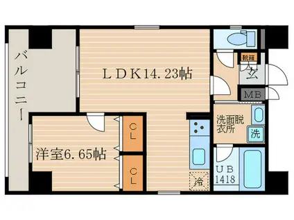 CASA ALA MODE MATSUBARA 273(1LDK/2階)の間取り写真