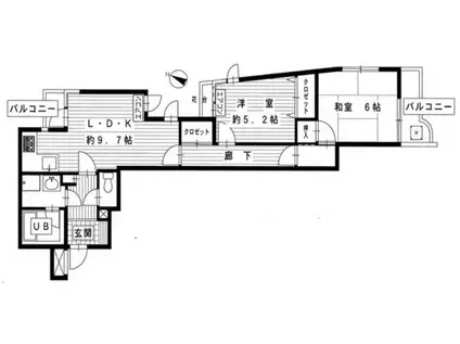 ロイヤルプラザ目白(2LDK/2階)の間取り写真