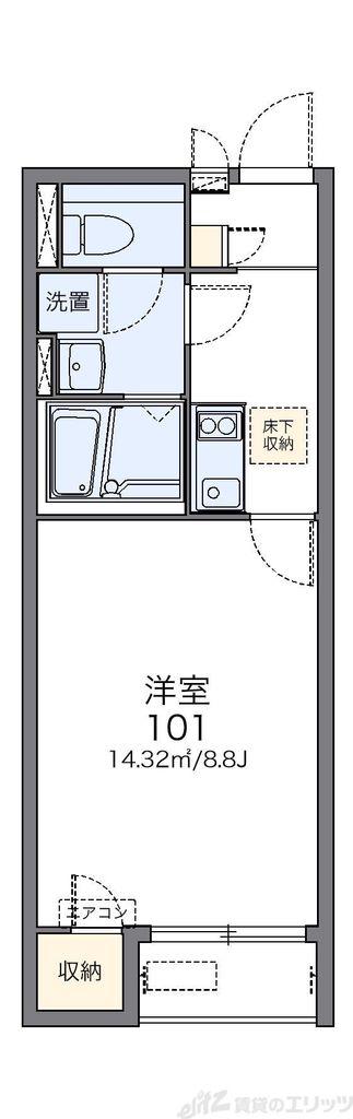レオネクスト下新庄(1K/1階)の間取り写真