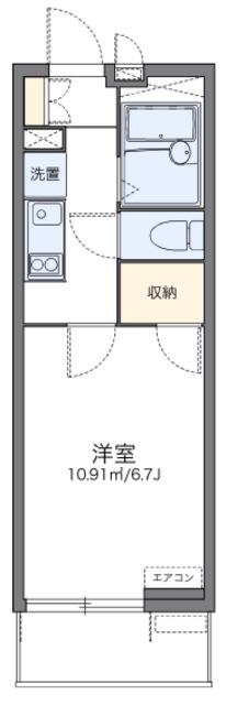 レオパレスエントピア(1K/2階)の間取り写真