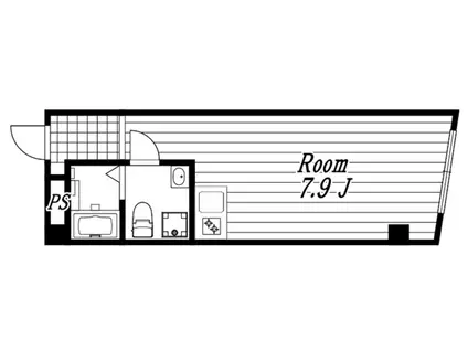 TRIAS.K(ワンルーム/1階)の間取り写真
