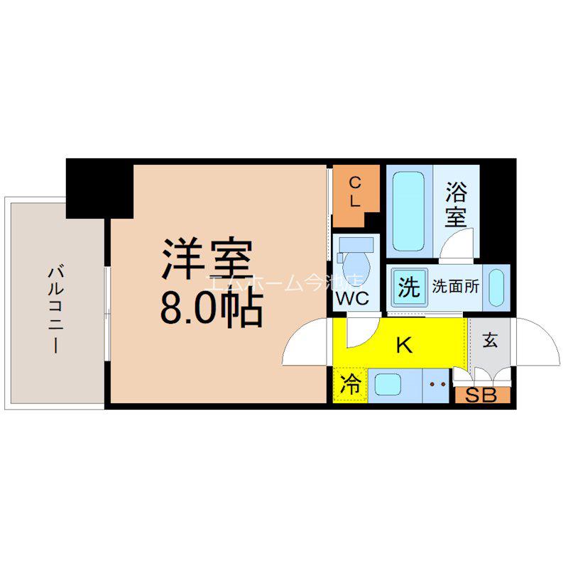 リヴシティ新栄(1K/4階)の間取り写真