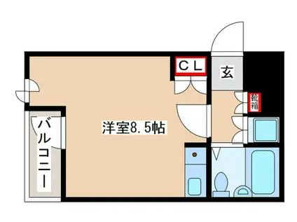 グランドステータス ピエドラ(ワンルーム/2階)の間取り写真