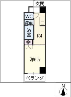 セントラル瑞穂(1K/4階)の間取り写真