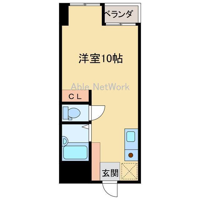 VERITE徳常(ワンルーム/3階)の間取り写真