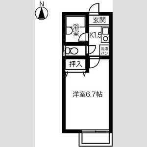 LIBERTY SPACE(1K/1階)の間取り写真