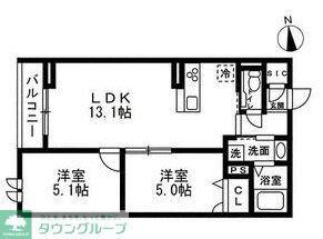 セレスティア豊玉南(2LDK/1階)の間取り写真