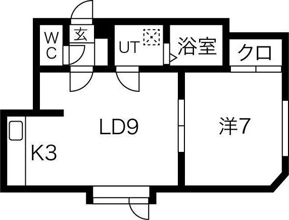 プレミエール発寒(1LDK/2階)の間取り写真