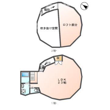 アークエンジェル恵那(1SK/1階)の間取り写真