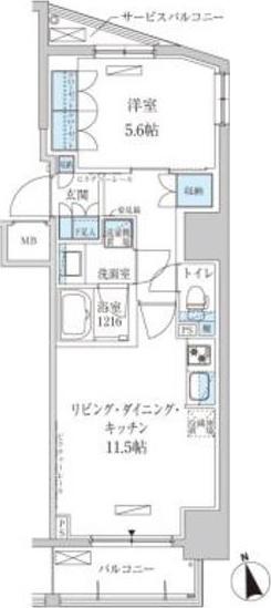 パークアクシス東上野(1LDK/10階)の間取り写真