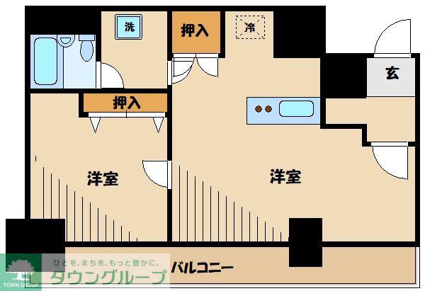 朝日プラザ南橋本(1DK/3階)の間取り写真