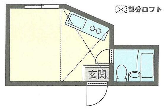 パークアベニュー(ワンルーム/2階)の間取り写真