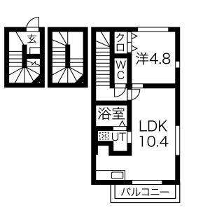 グランメゾン(1LDK/3階)の間取り写真