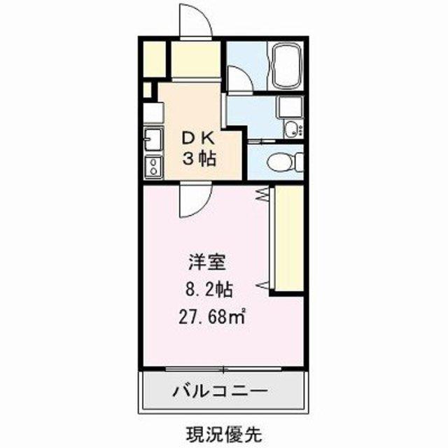 CASA DOMANI(1K/2階)の間取り写真