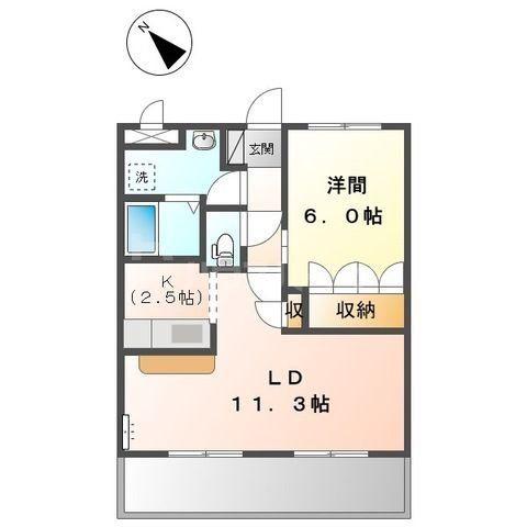 KSGARDEN(1LDK/3階)の間取り写真