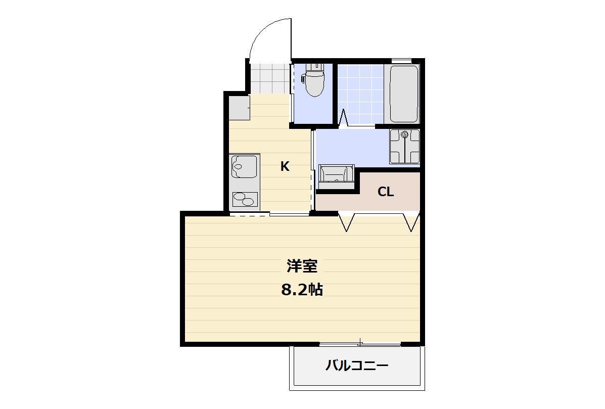 NEOSTAGE(1K/1階)の間取り写真